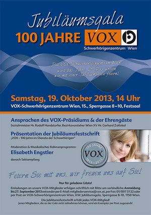 100 Jahre VOX Galaplakat