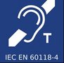 Piktogramm für normgerecht fix installierte indukTive Höranlagen